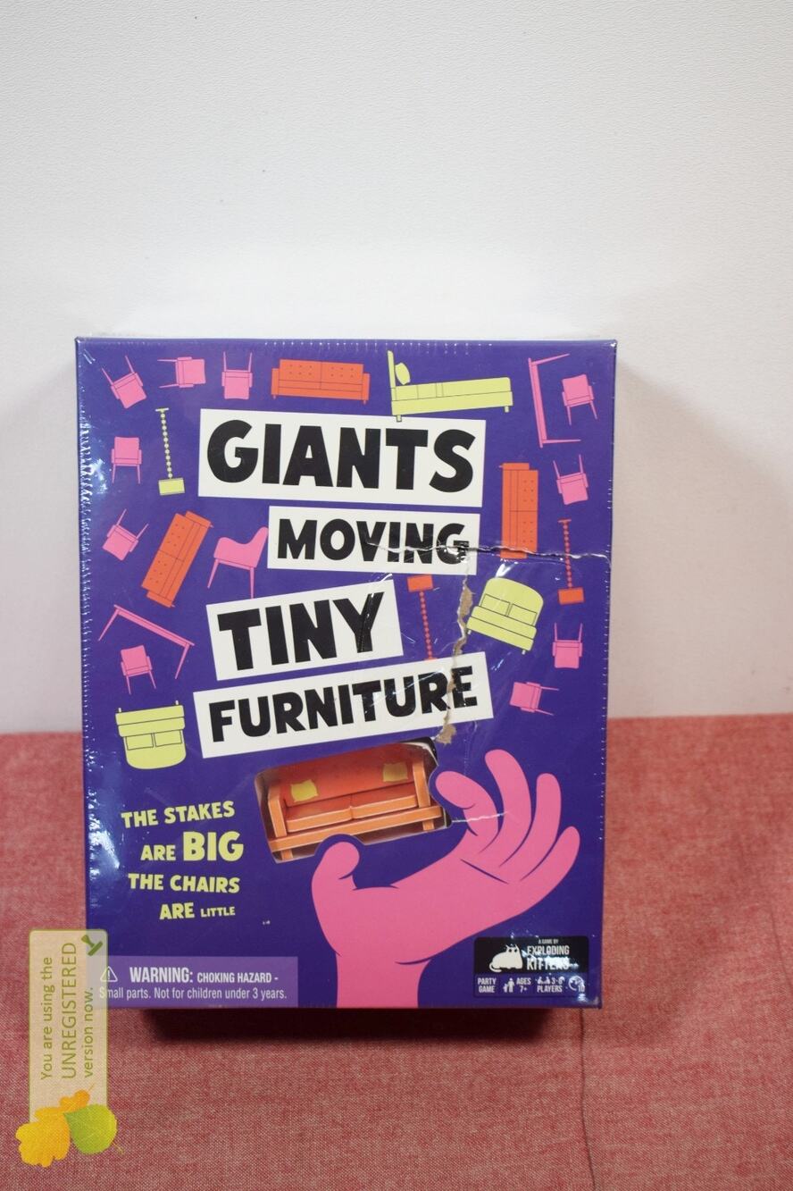 Exploding Kittens Giants Moving Tiny Furniture Game